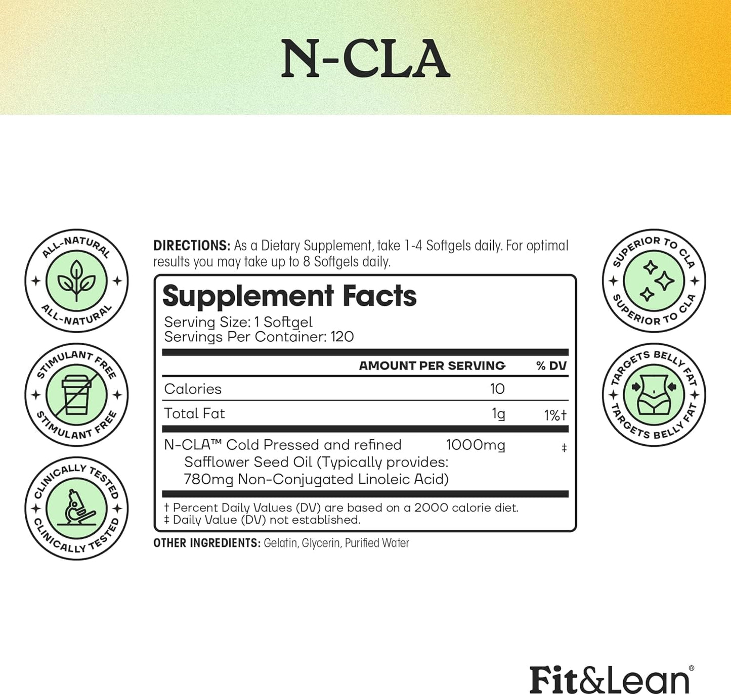 Fit & Lean N-CLA Capsule, 120 Count