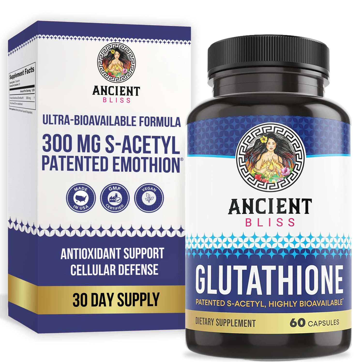 Ancient Bliss S-Acetyl Glutathione Capsule 60 Count