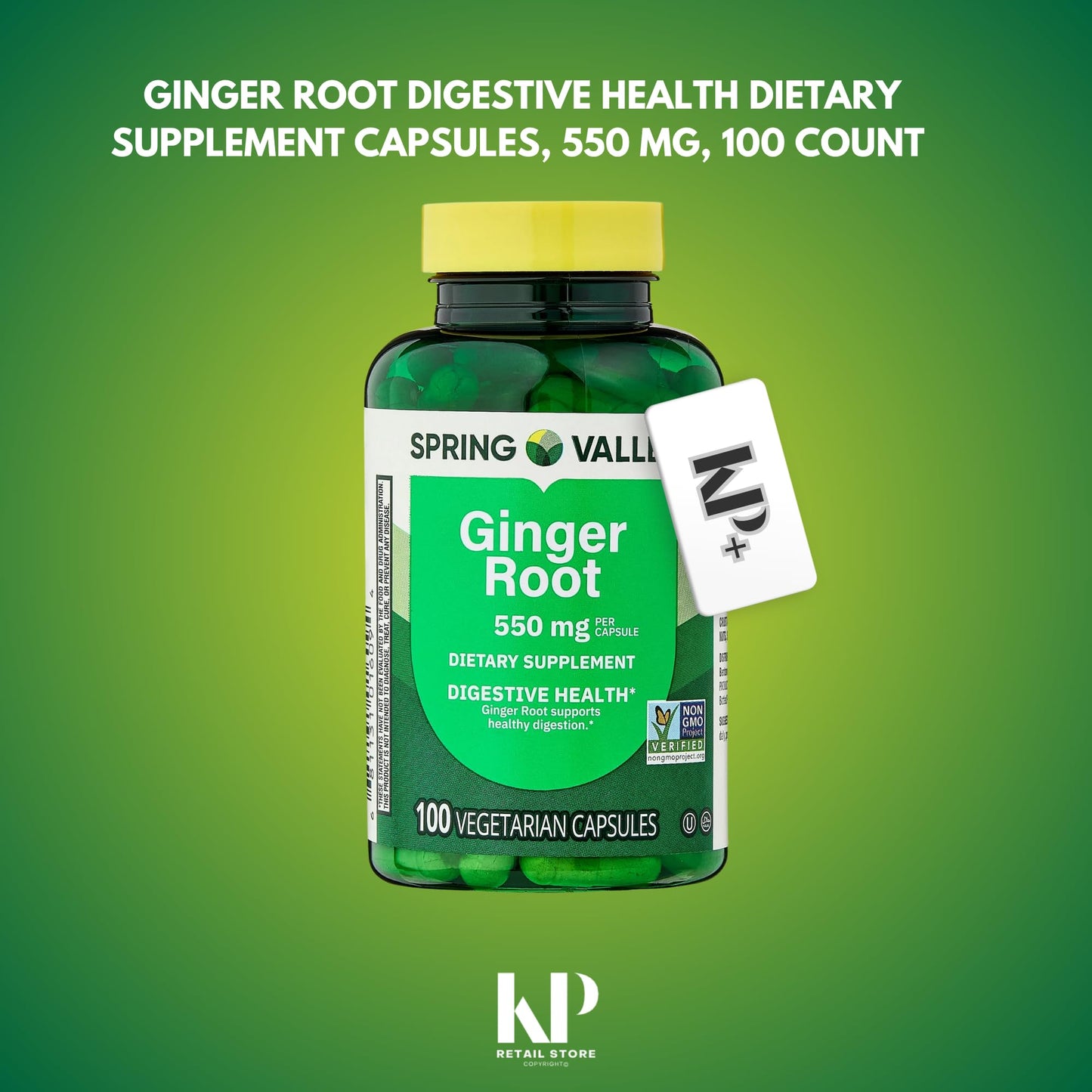 Generic Ginger Root 550 mg Capsule 100 Count