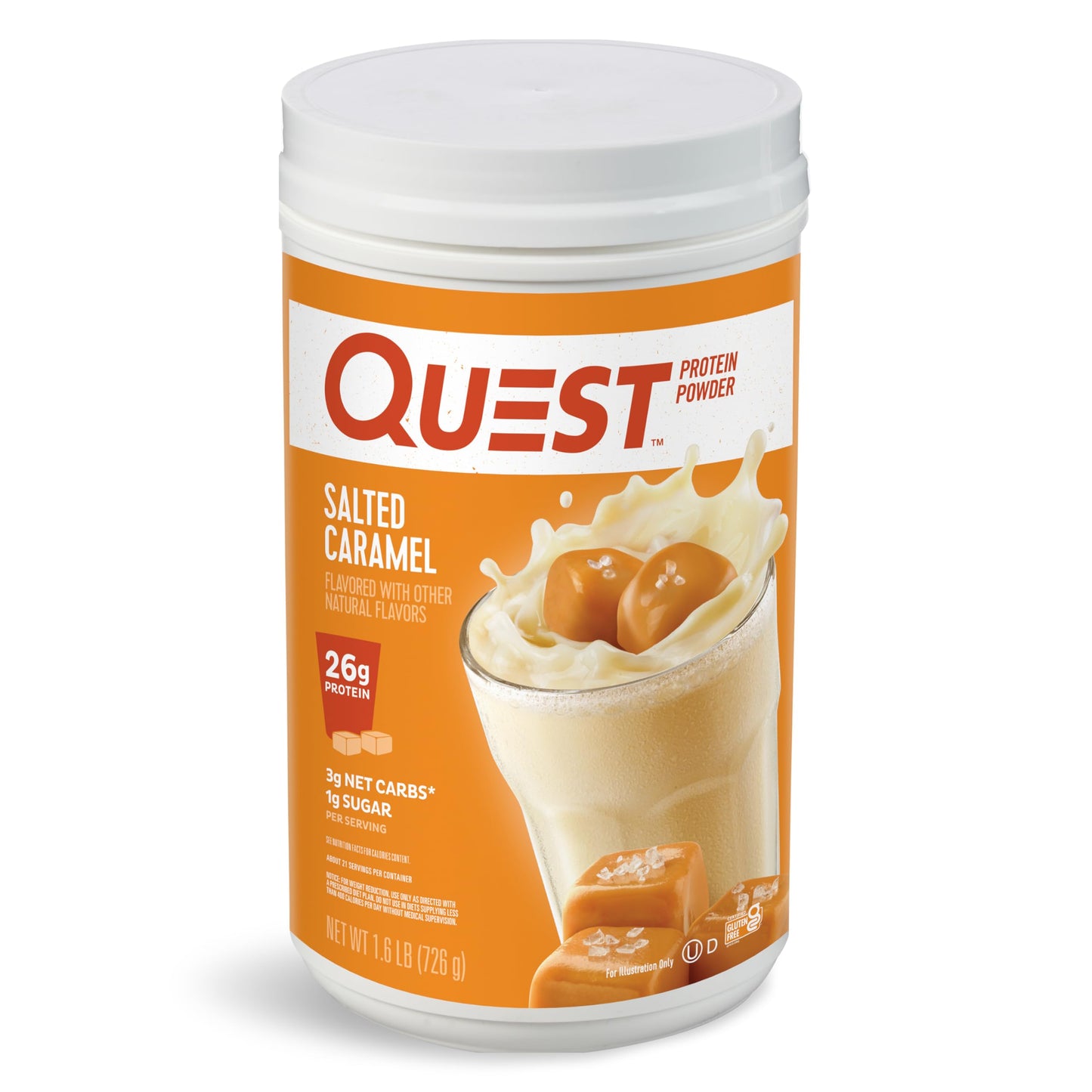 Quest Salted Caramel Protein Powder, 1.6 Pound, 24 Servings