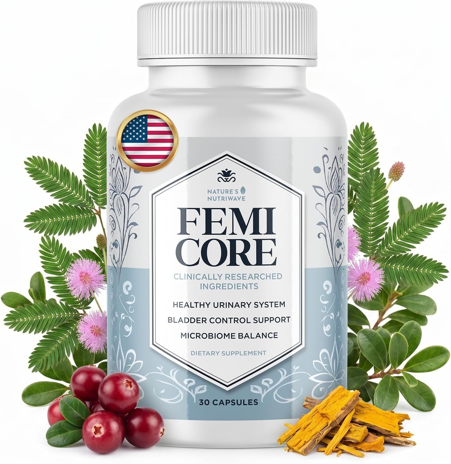 Nature’s NutriWave FemiCore Botanical & Probiotic Capsules, 30 Capsules