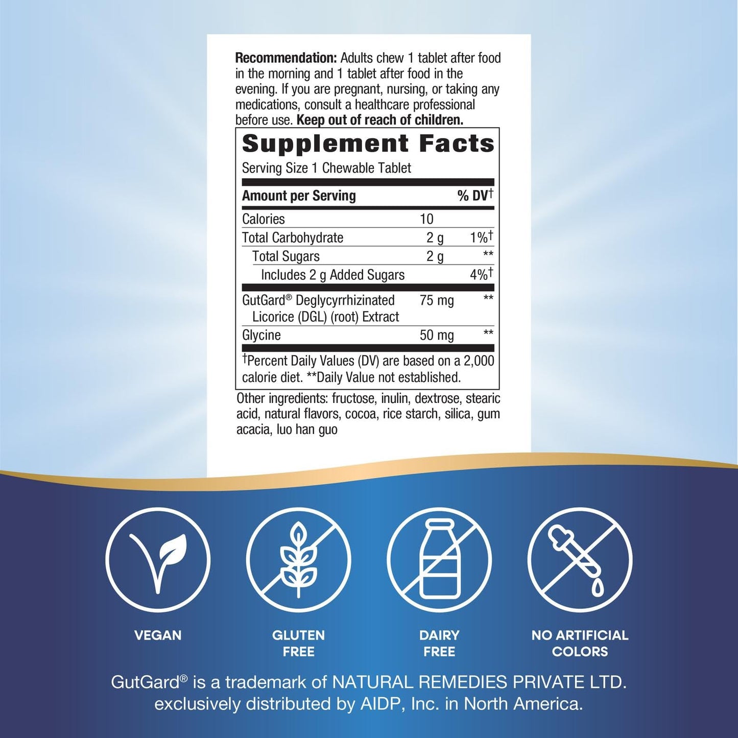 Nature's Way Premium Extract DGL Ultra Tablet, 90 Count