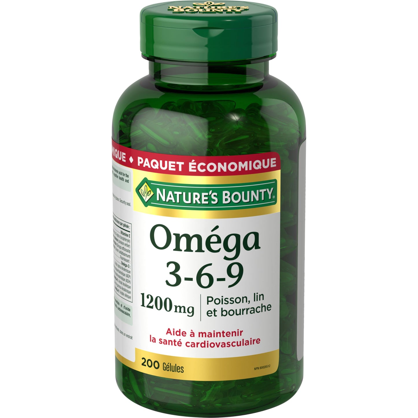 Nature's Bounty Omega-3-6-9 1200mg Softgels, 200 Count