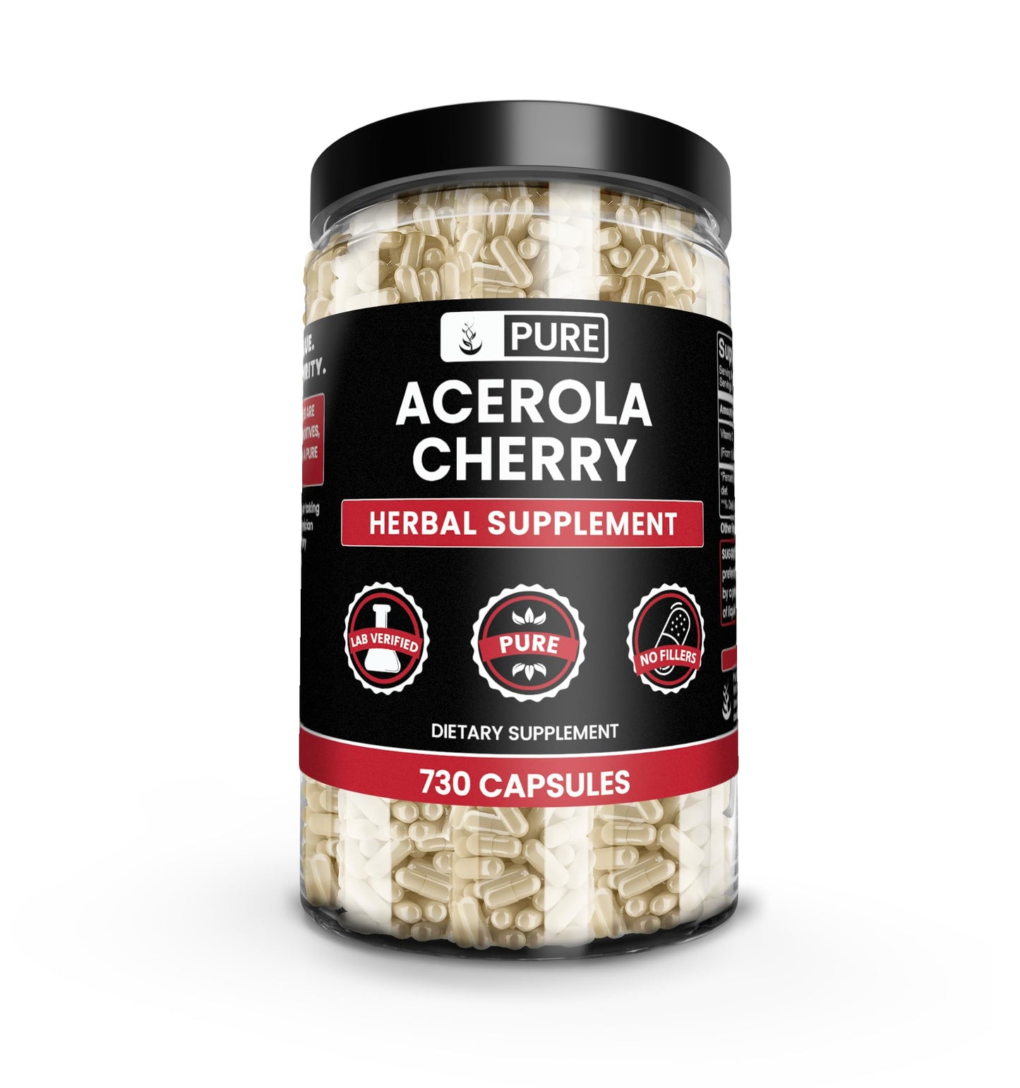 Pure Original Ingredients Acerola Cherry Capsules 730 Count
