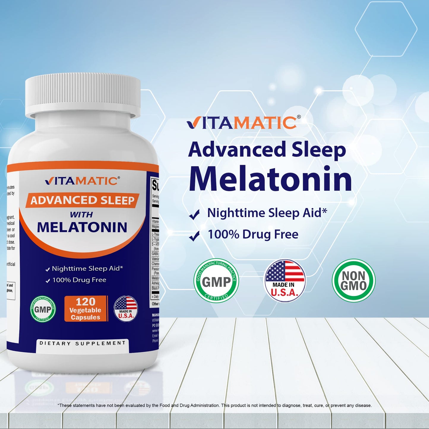 Vitamatic Melatonin 60mg Capsule, 60 Capsules