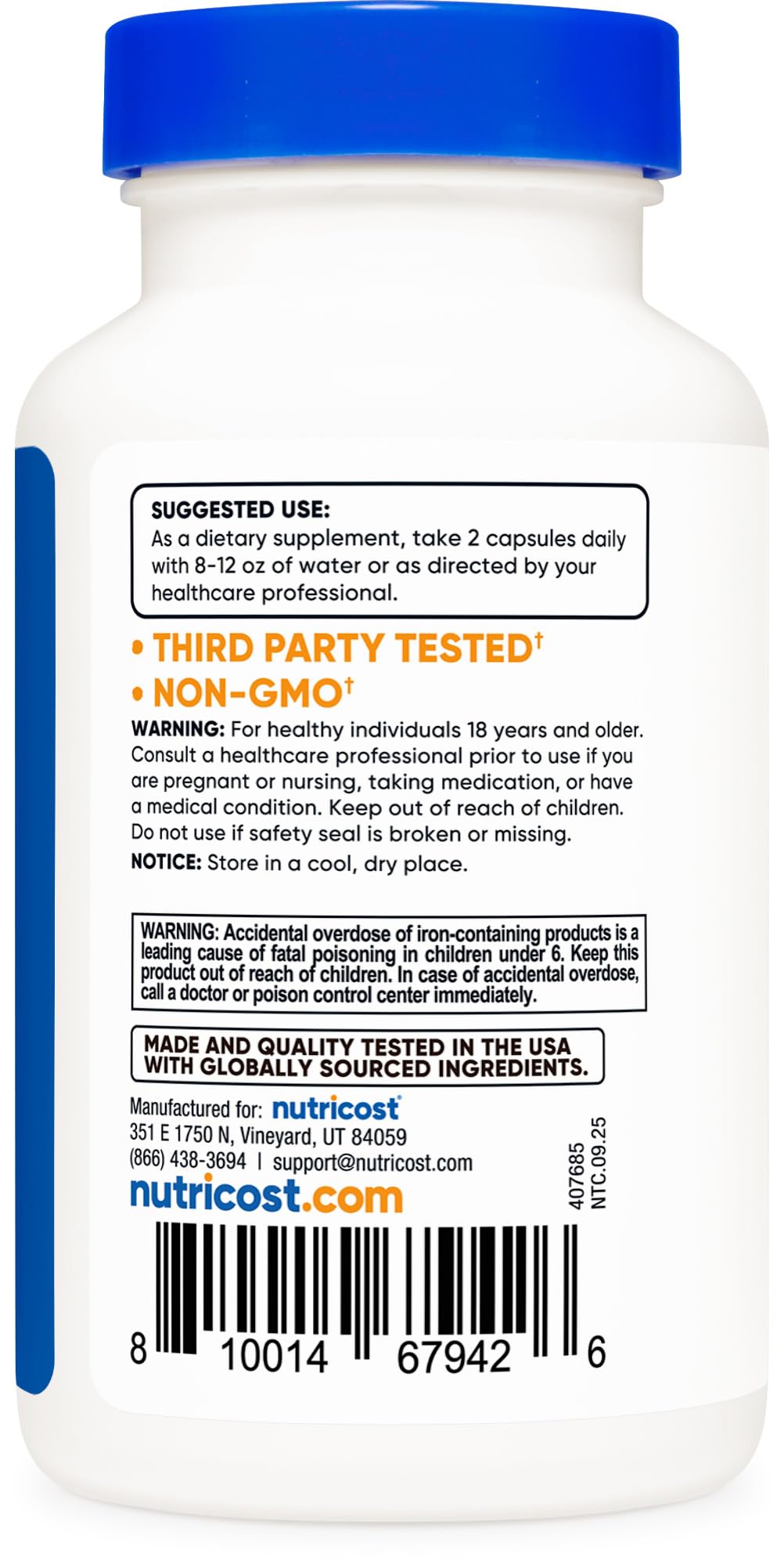 Nutricost Multivitamin with Probiotics Vegetarian Capsules, 120 Count (Pack of 3)