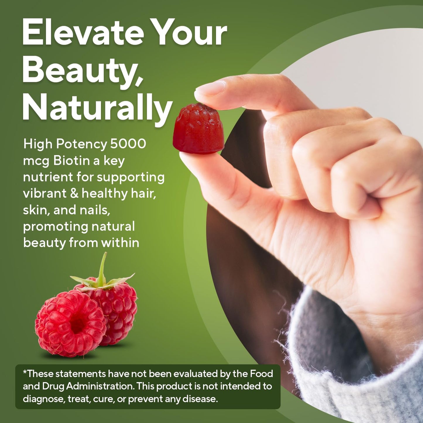 NuVa Biotin Gummies 5000 mcg, 60 Gummies