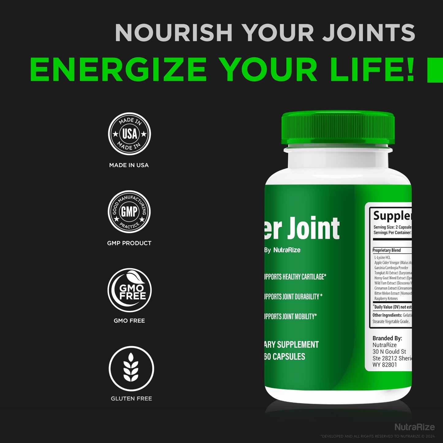 NutraRize Ever Joint Capsules, 180 Capsules