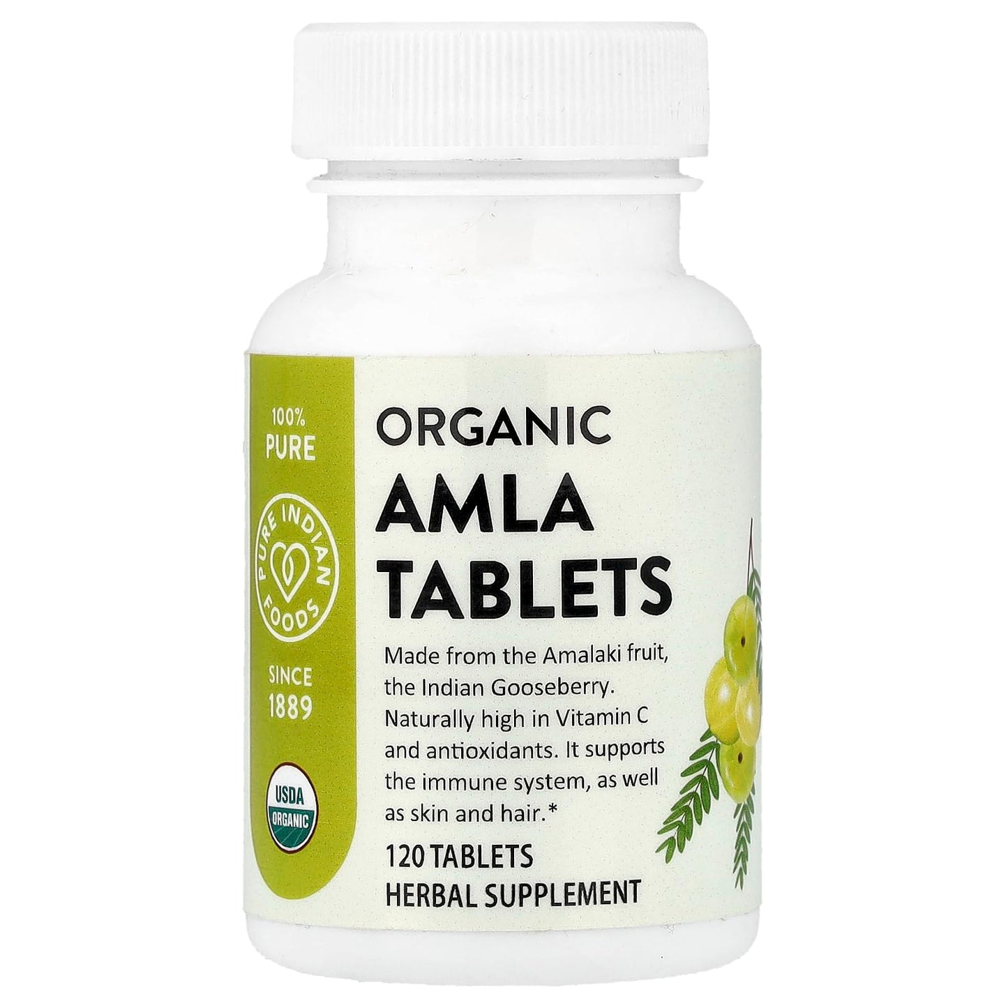 Pure Indian Foods Amla Tablets Tablet 120 Count