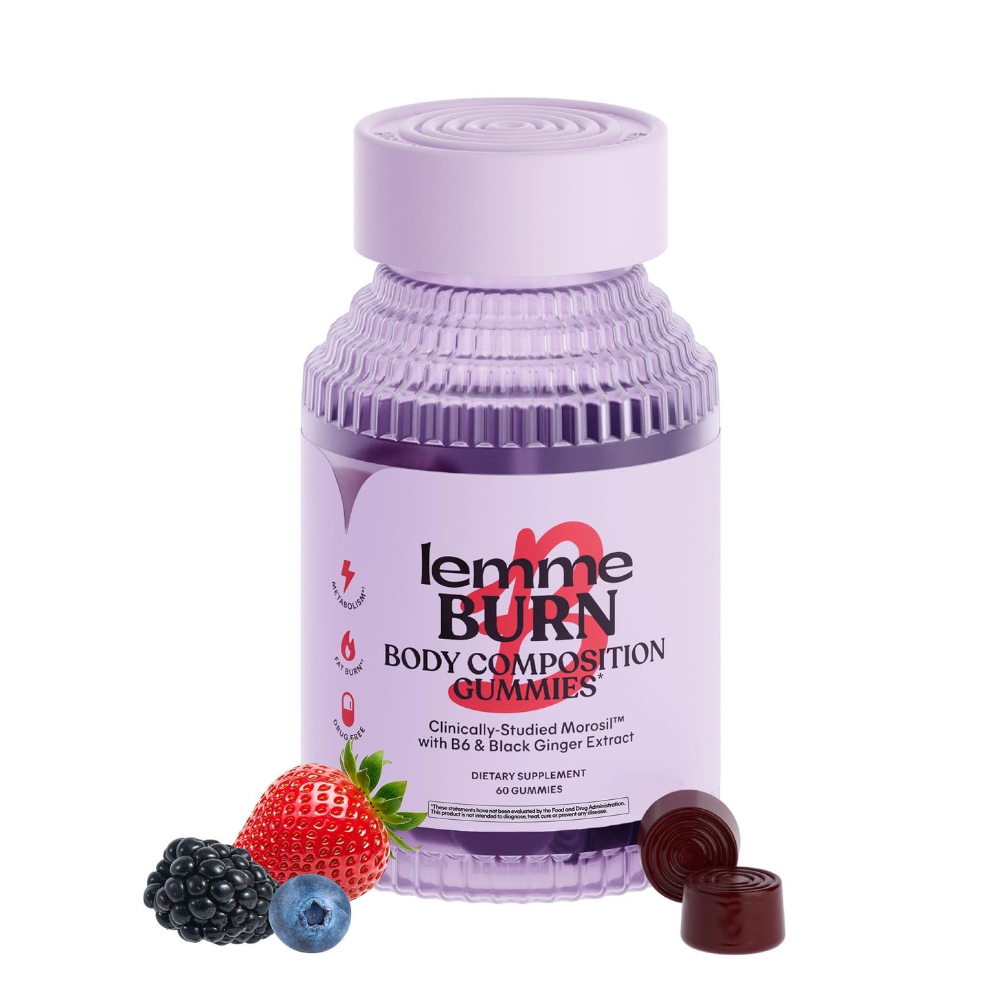 Lemme Burn Belly Fat & Metabolism Gummies, 60 Count