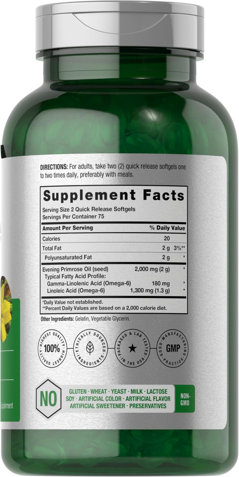Horbäach Evening Primrose Oil Softgels 150 Count