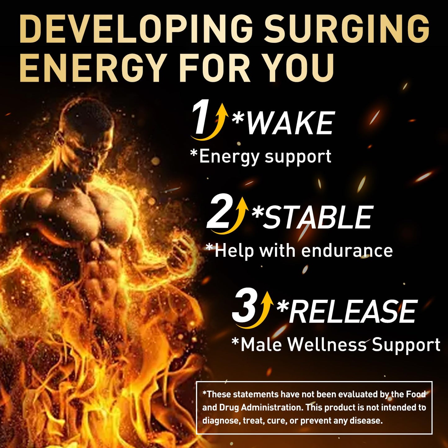 XKQ Vitality Supplement – Daily Energy & Performance Formula for Adult Men, 30 Tablets