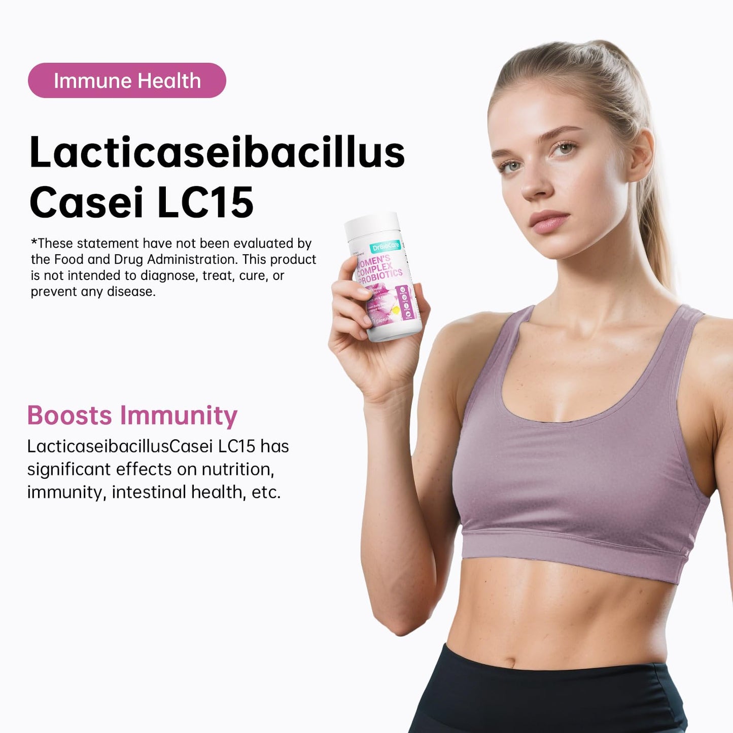 DrBioCare Women's Complex Probiotics for Vaginal Health, 120 Capsules