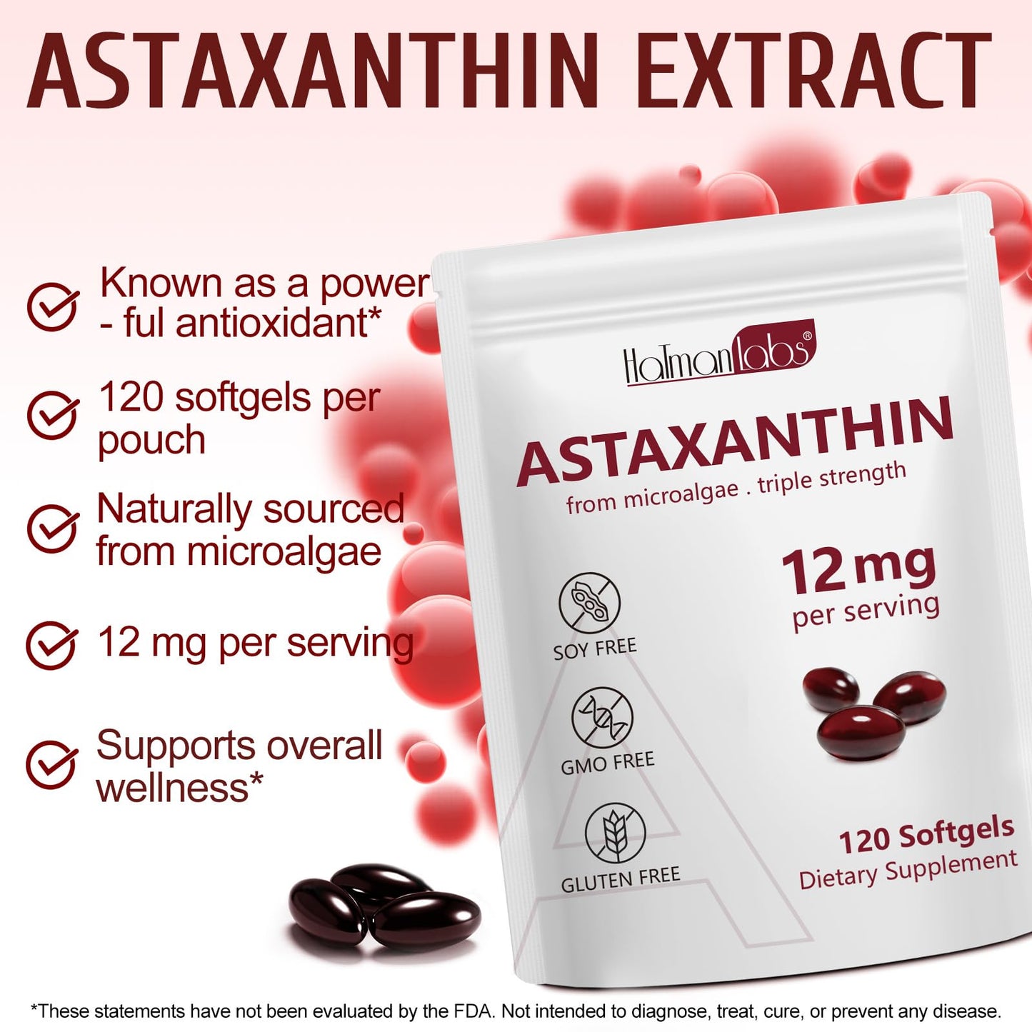 Daiasns Astaxanthin 12mg Softgel 120 Count