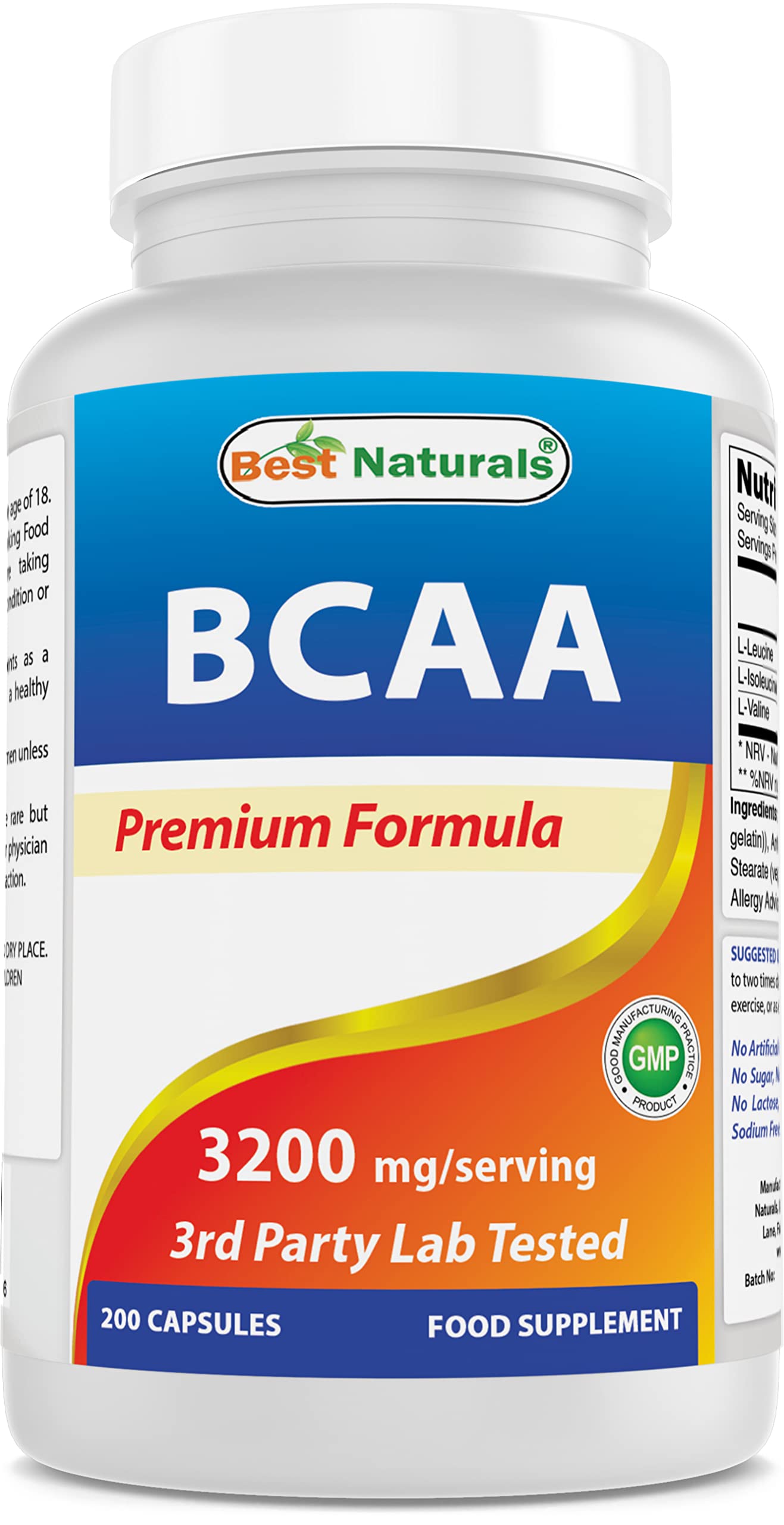 Best Naturals BCAA Branch Chain Amino Acid Capsule 200 Count