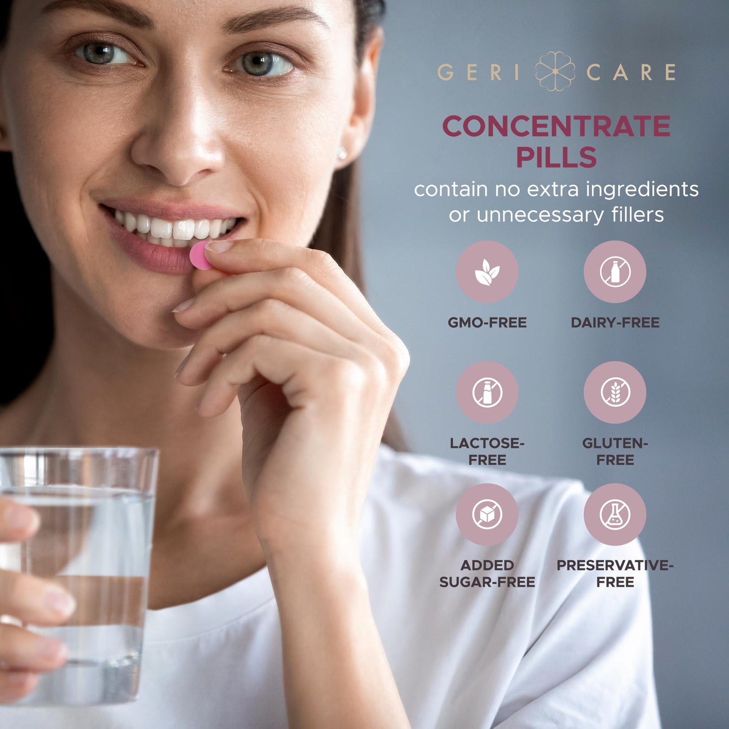 GeriCare High-Potency Cranberry 450mg Supplement Tablets 300 Count