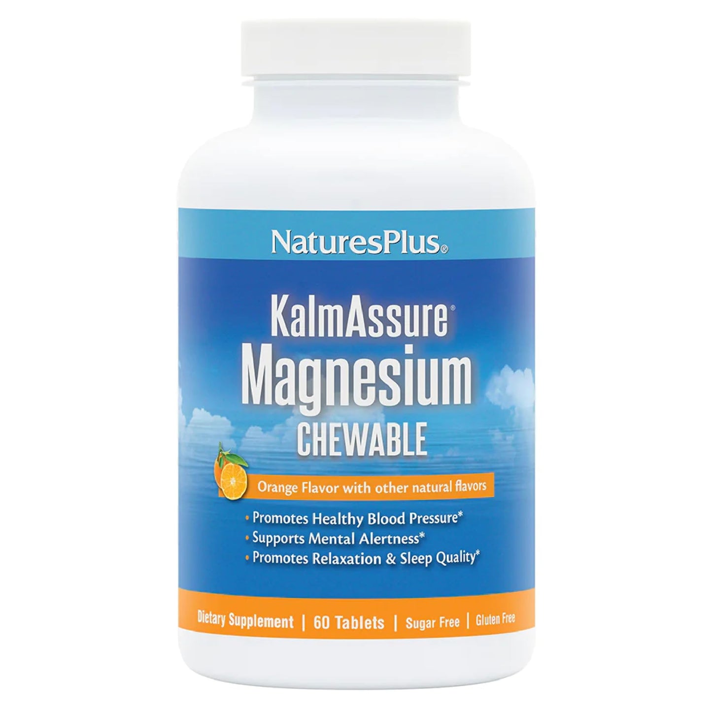 NaturesPlus KalmAssure Magnesium Chewable Orange 60 Tablets