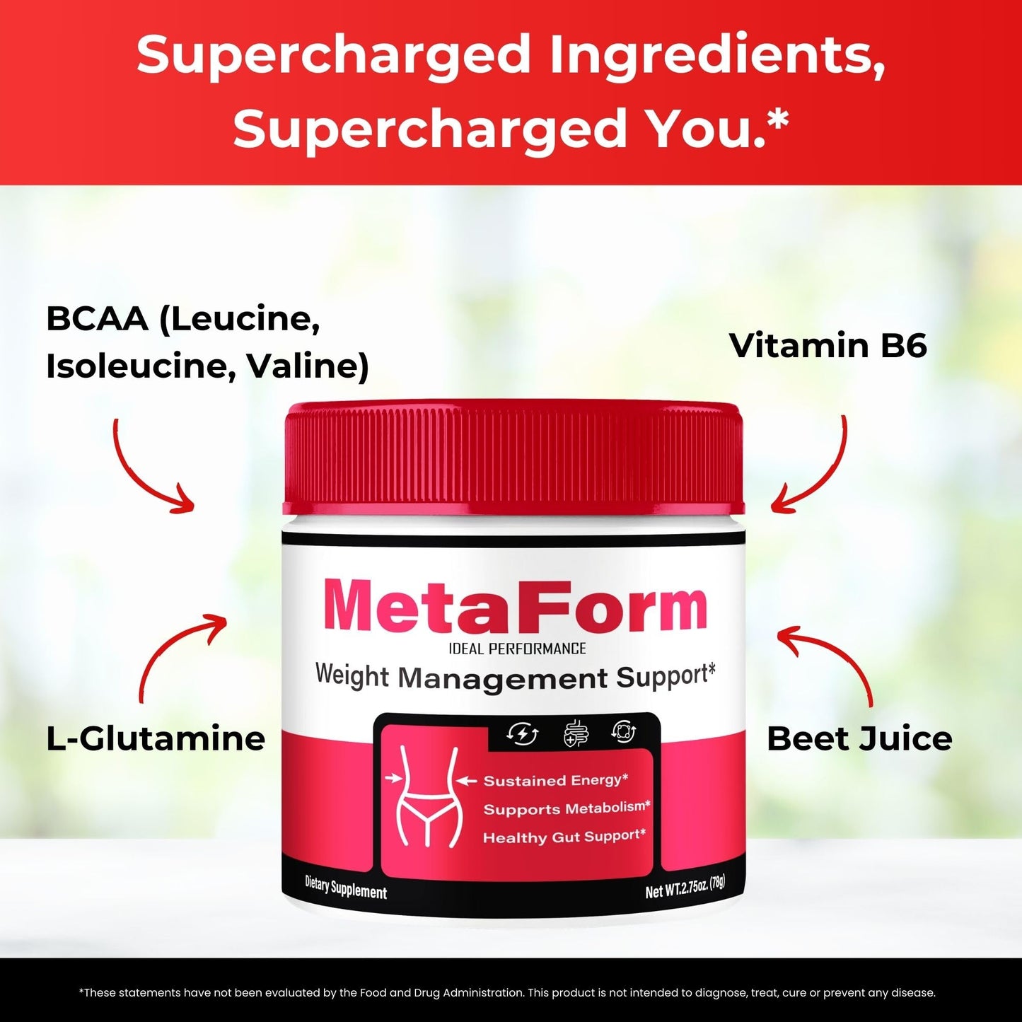 IDEAL PERFORMANCE Metaform Powder 2 oz, Pack of 2, 4-Count