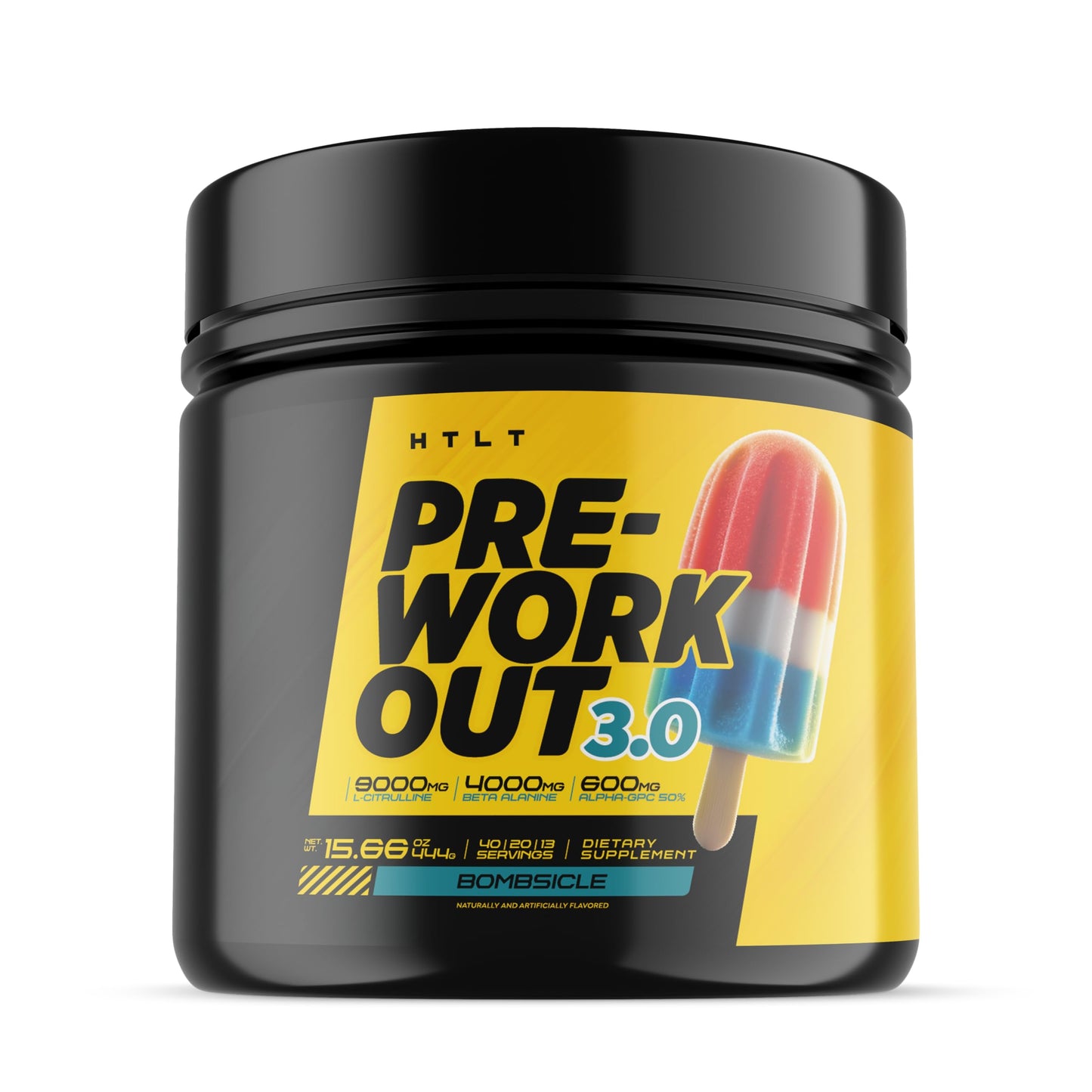 HTLT Supps Pre-Workout 3.0 Bombsicle Powder 15.66 Ounce