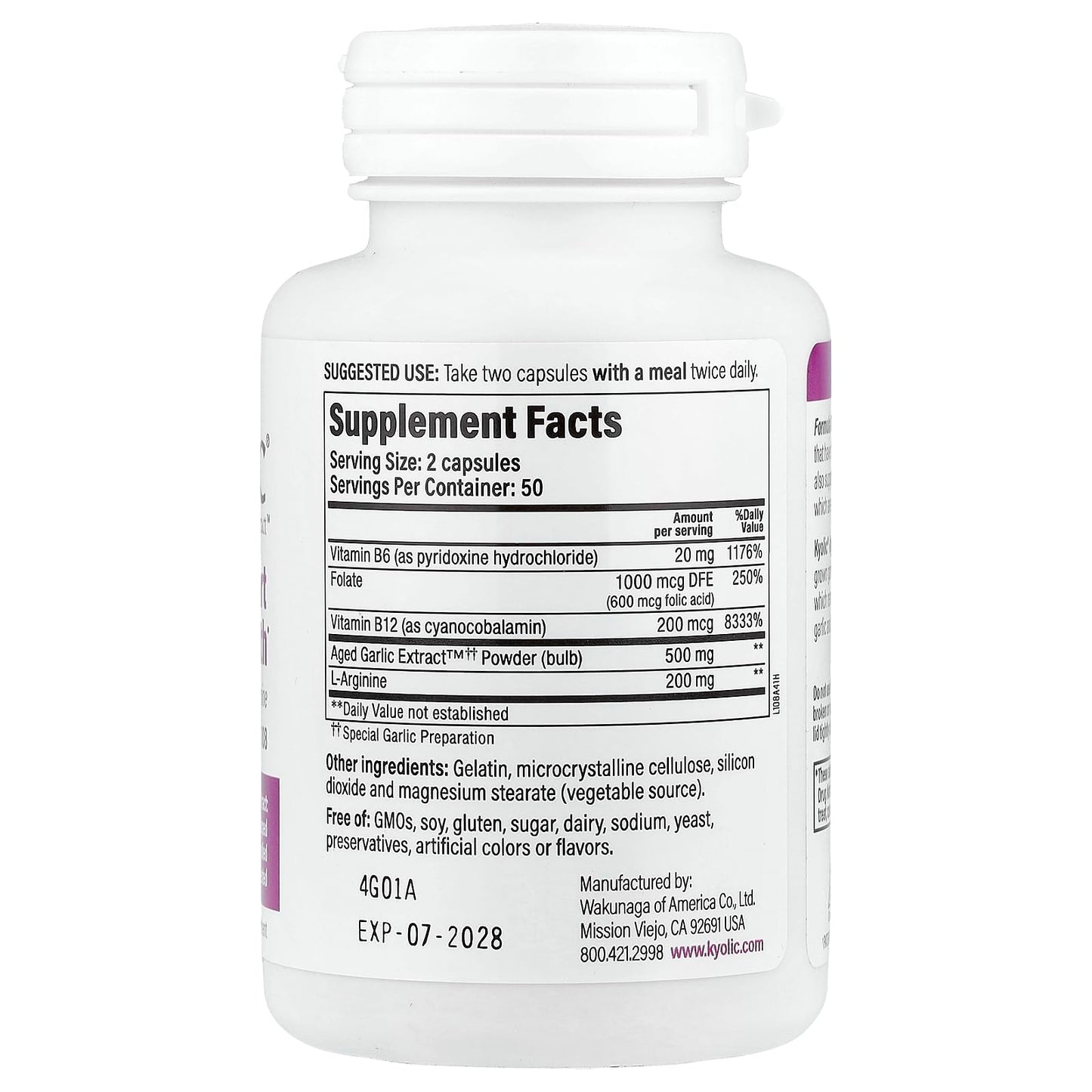 Kyolic Aged Garlic Extract Total Heart Health Formula 108 Capsules, 1 Count