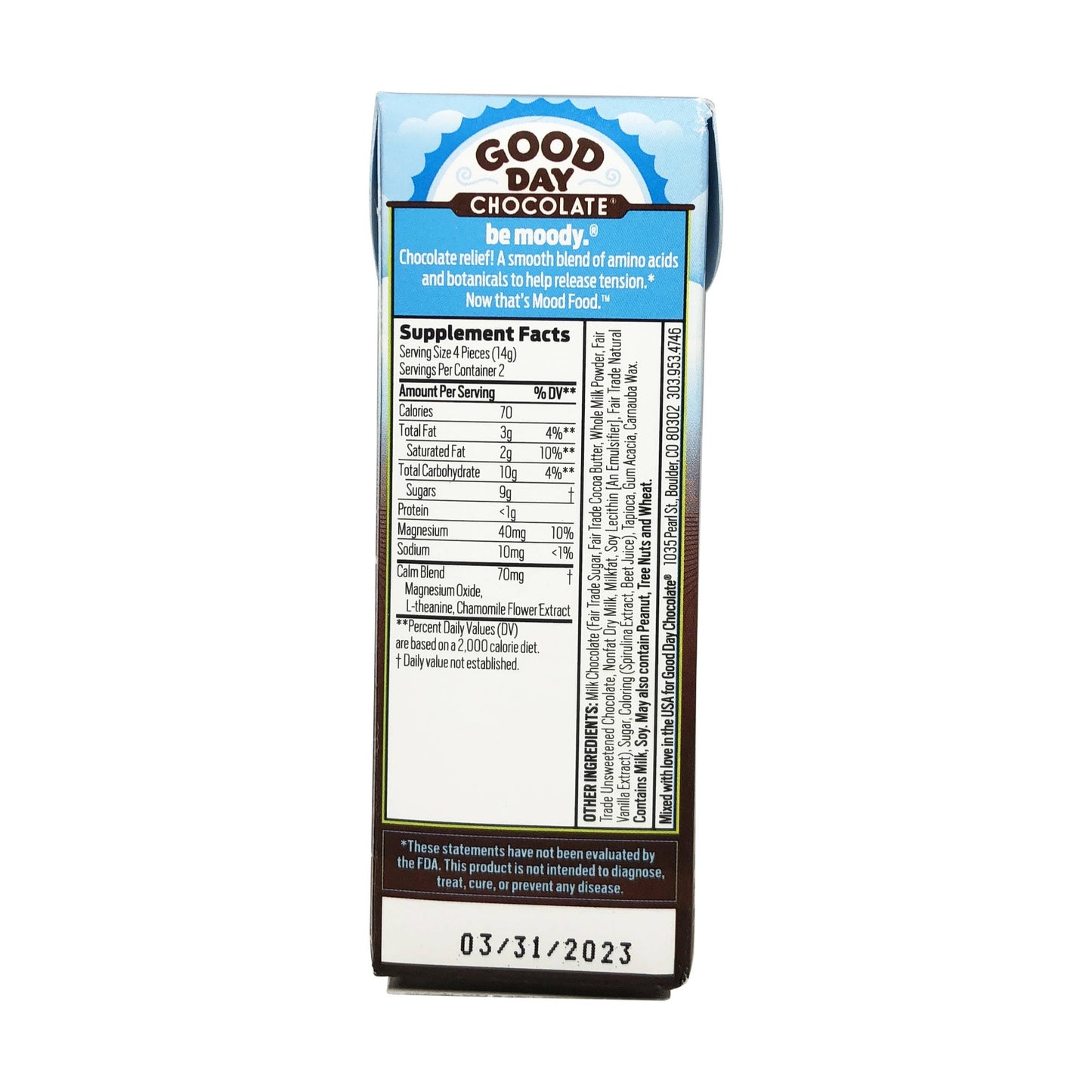 Good Day Chocolate Calm Supplement Chewable 8 Count