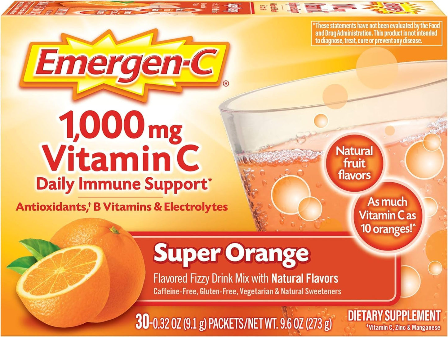 Emergen-C 1000mg Vitamin C Powder 30 Count