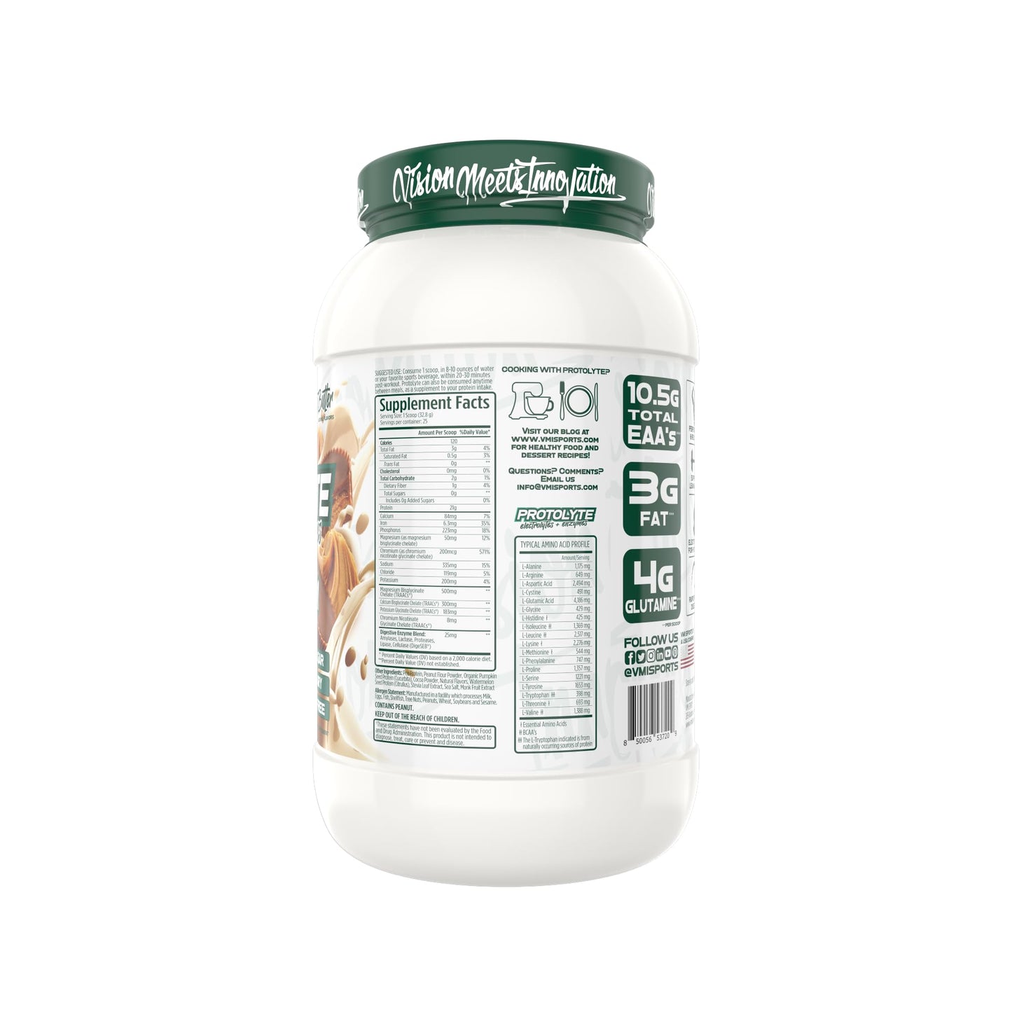 VMI Sports Protolyte Natural Plant Protein Powder 25.6 Ounces