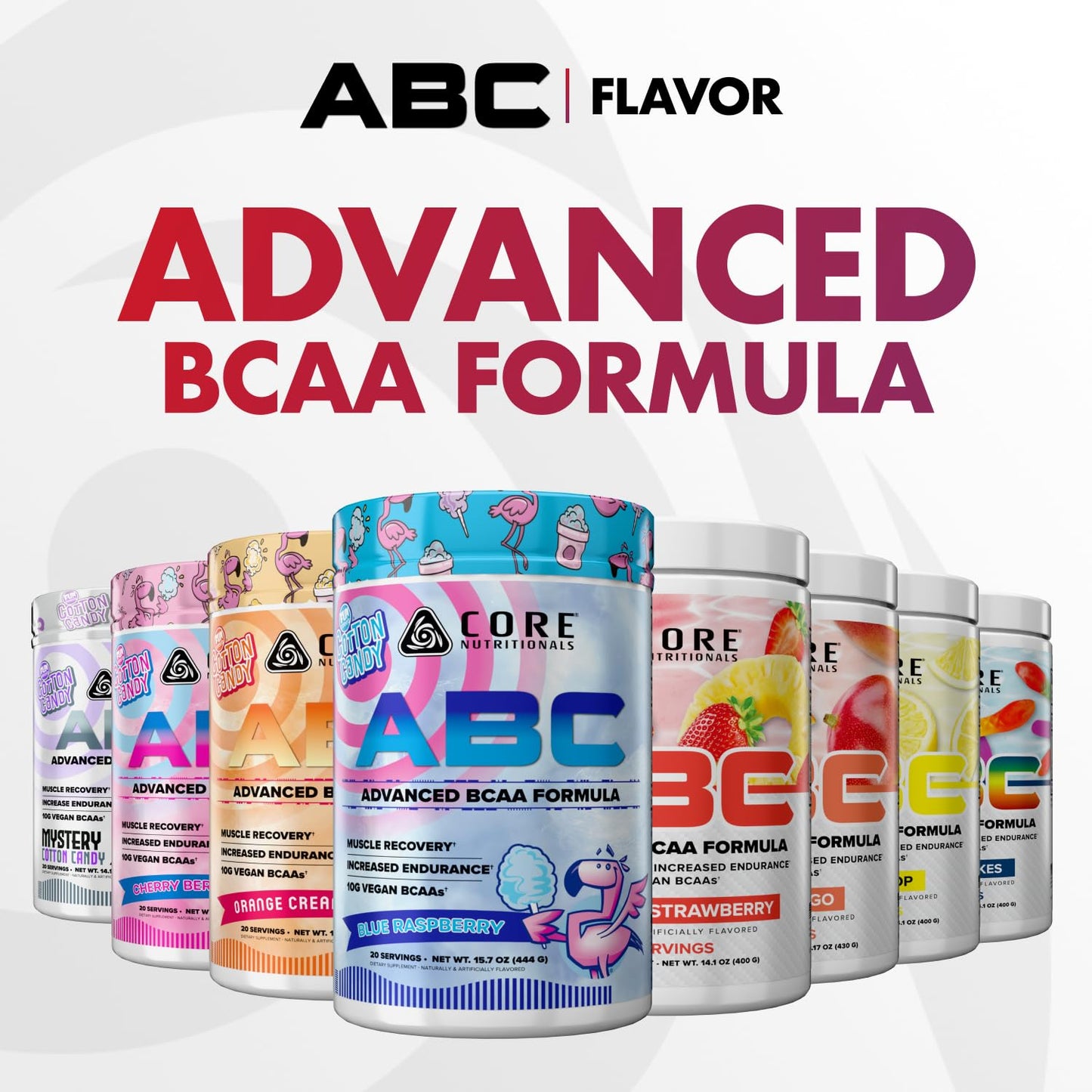Core Nutritionals ABC Advanced BCAA Supplement with Glutamine, Beta Alanine, Citrulline Malate Powder, 14 Count
