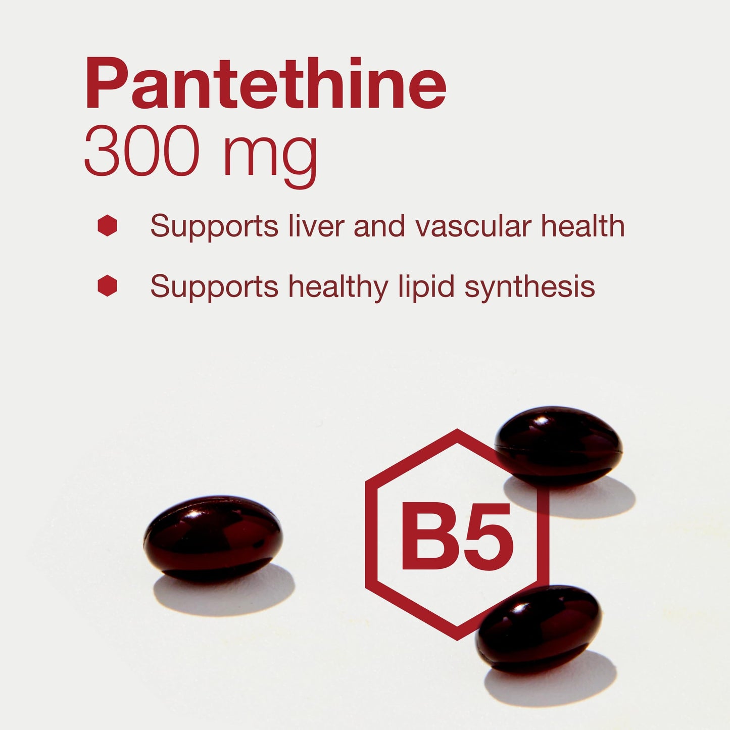 PROTOCOL FOR LIFE BALANCE Pantethine 300mg - Active Form of Vitamin B5 Softgels, 60 Count