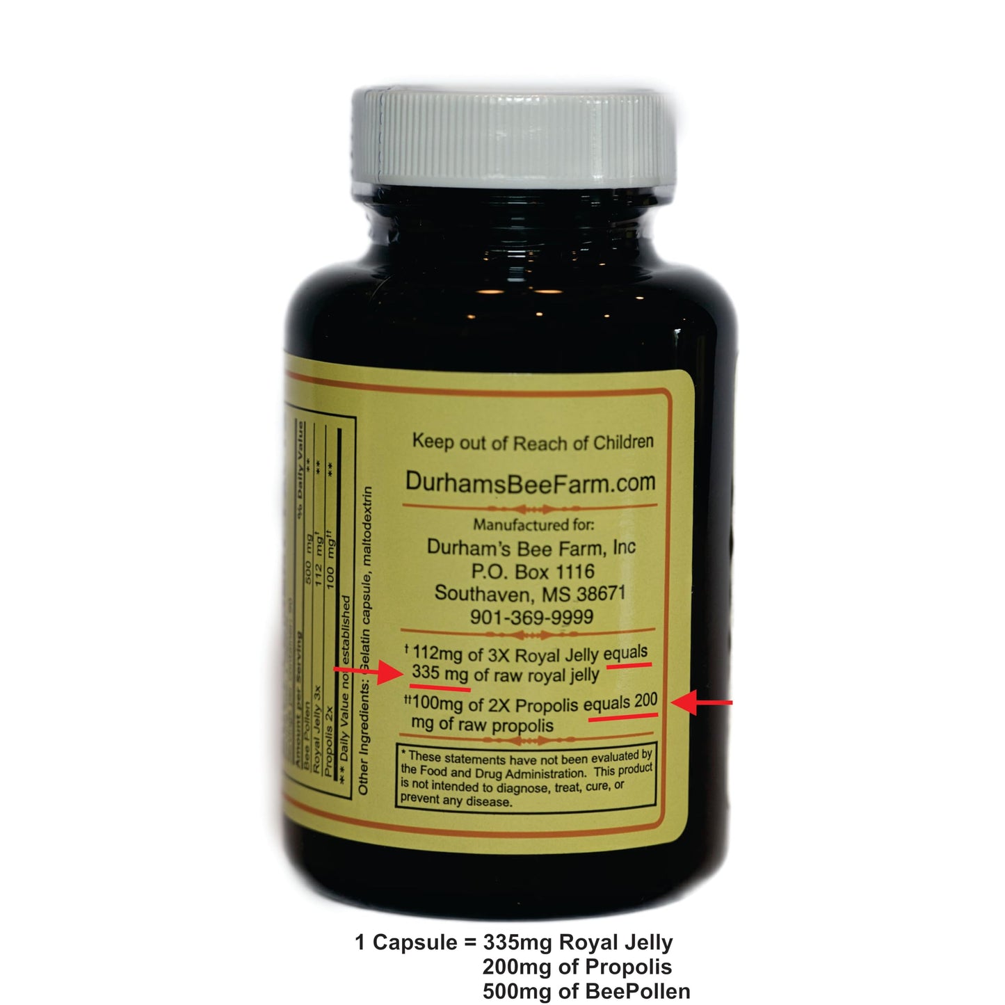 Durham's Bee Farm, Inc. Queen's Delight Capsule, 90 Count