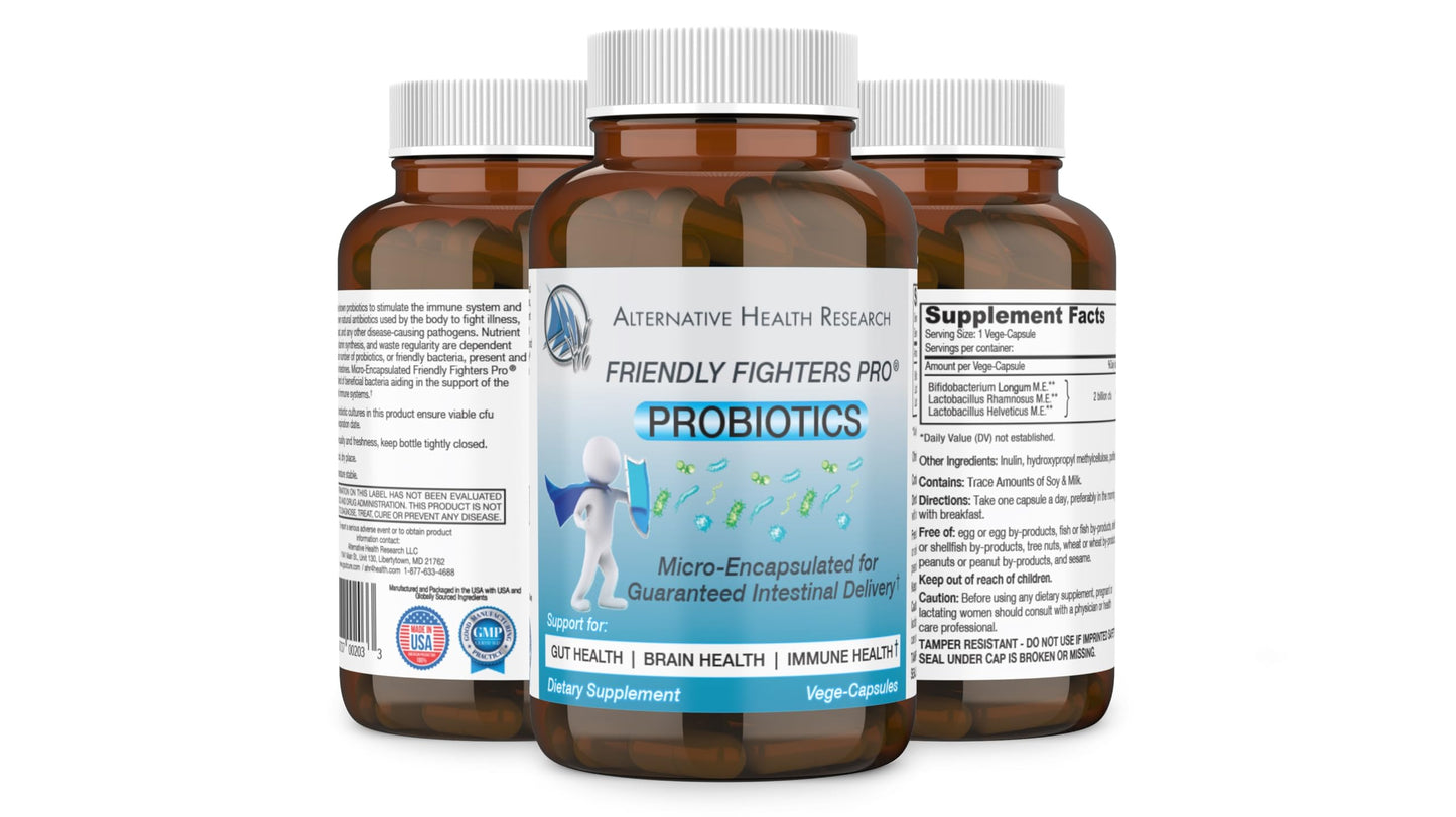 Alternative Health Research LLC Friendly Fighters Pro Probiotic Capsule 90 Count