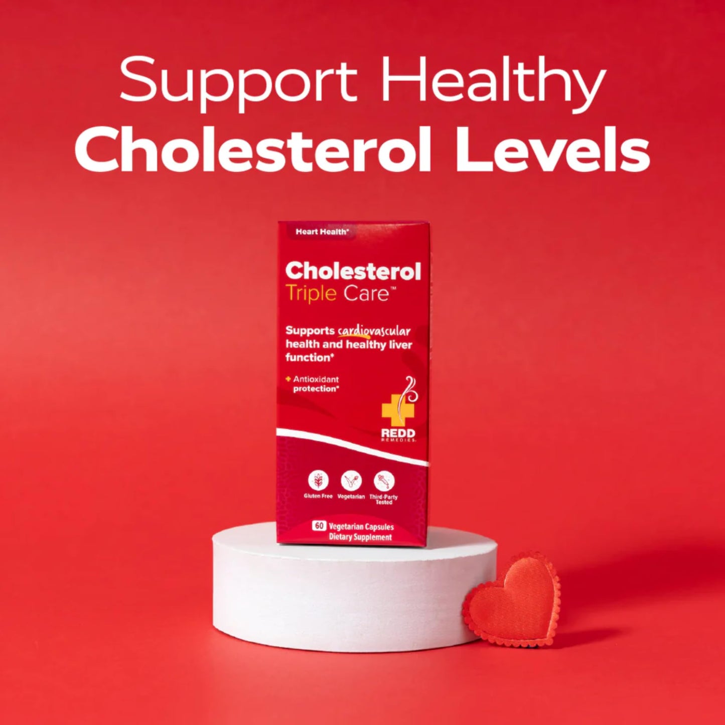 Redd Remedies Cholesterol Triple Care Capsule 60 Count