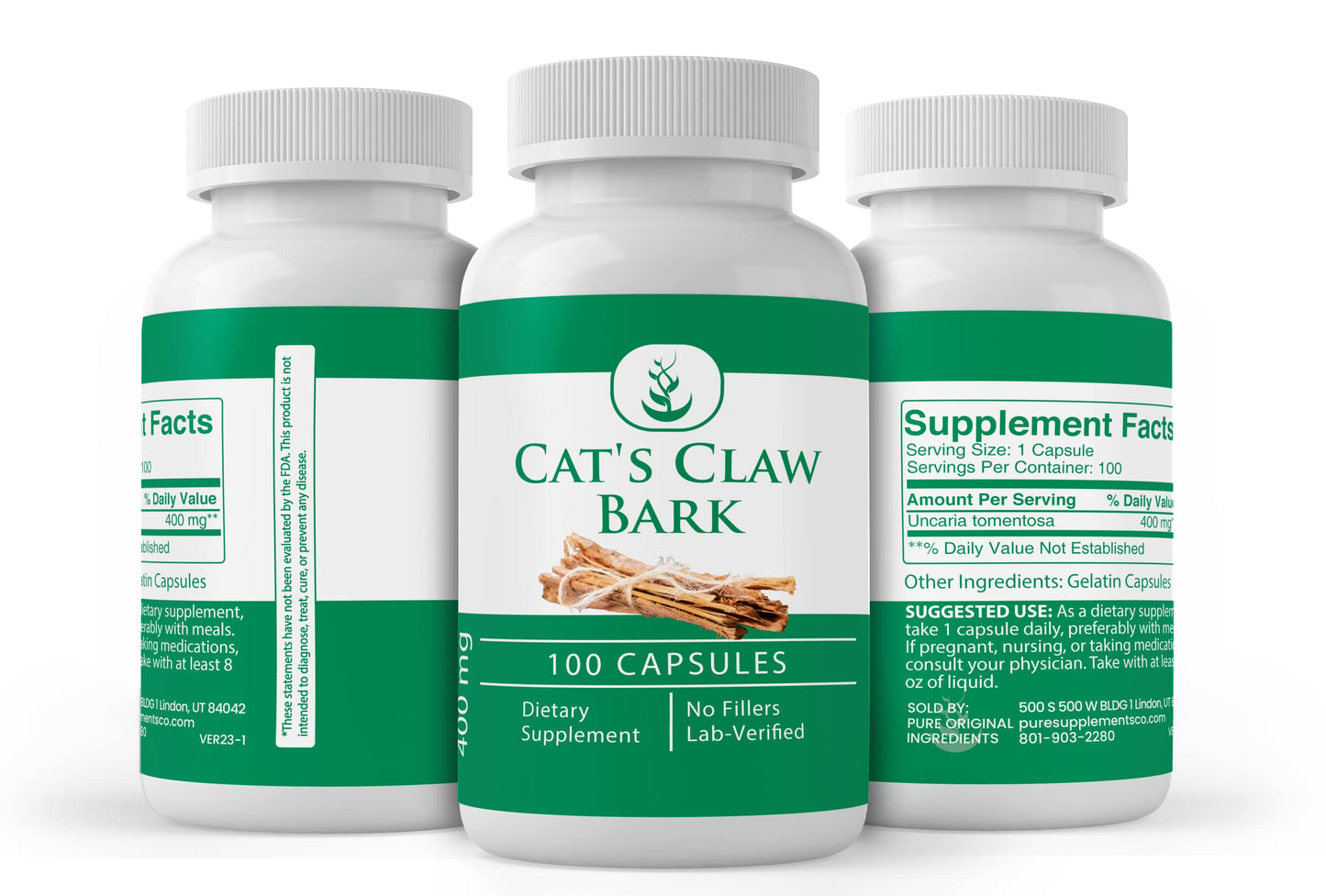 Pure Original Ingredients Cat's Claw Bark Capsule 100 Capsules