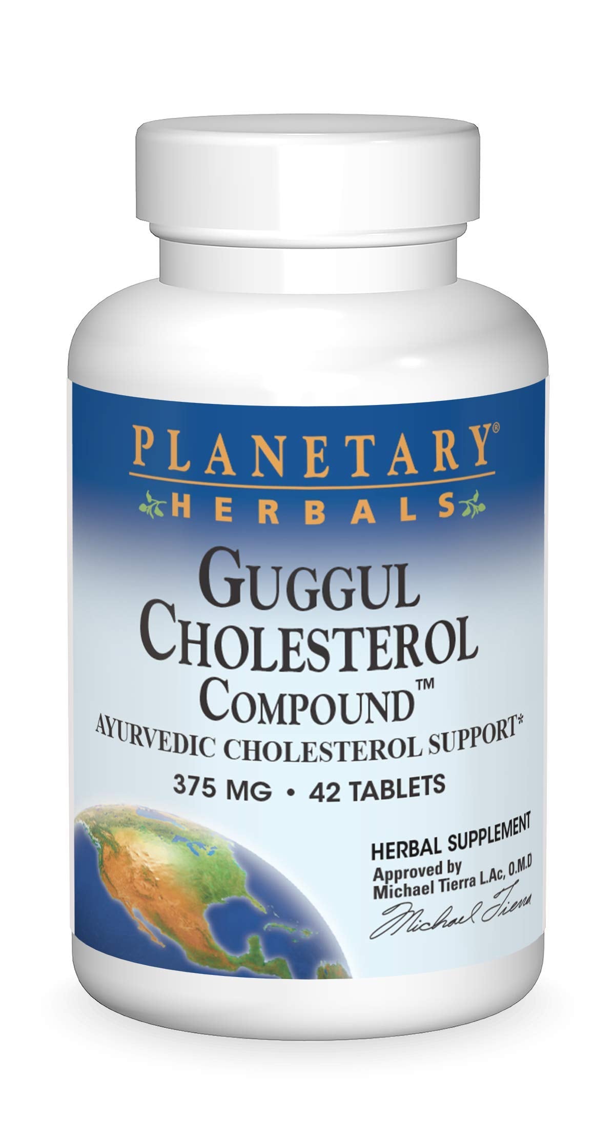 Planetary Herbals Guggul Cholesterol Compound Tablets, 42 Count