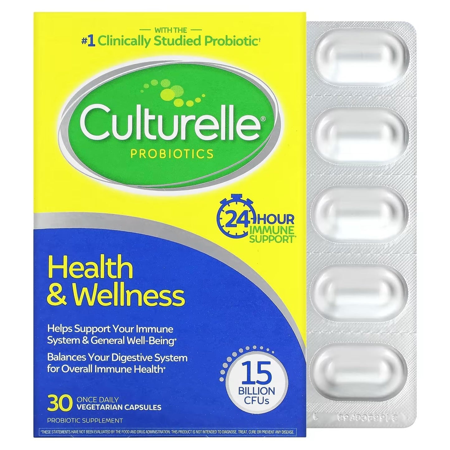 Culturelle Health & Wellness Probiotic Vegetarian Capsules, Capsule, 60 Count