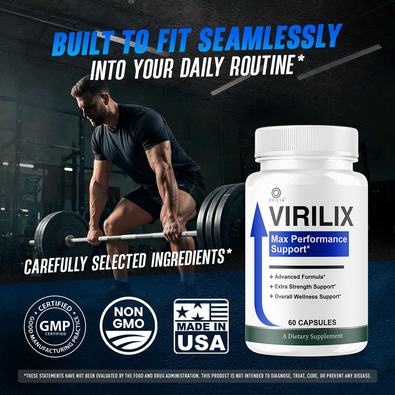 OVICIA Virilix Advanced Support Formula Capsules, 60 Count