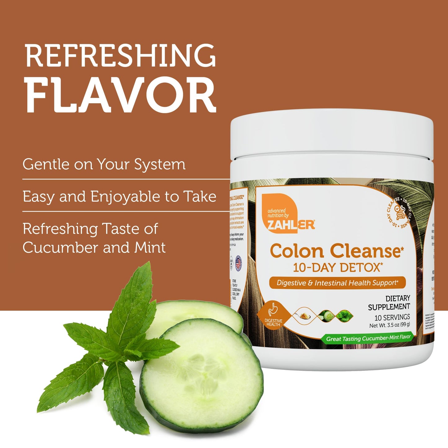 Zahler Colon Cleanse 10-Day Detox Powder, 3.5 oz