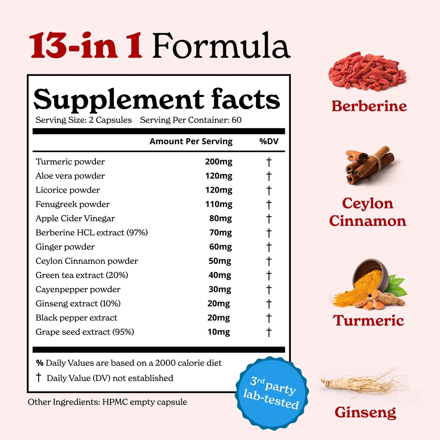 Better Alt Berberine Capsules 120 Count