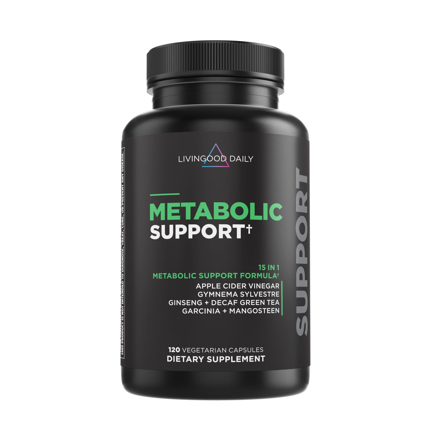 Livingood Daily Metabolism Booster for Women & Men, Metabolic Support, 120 Vegetarian Capsules