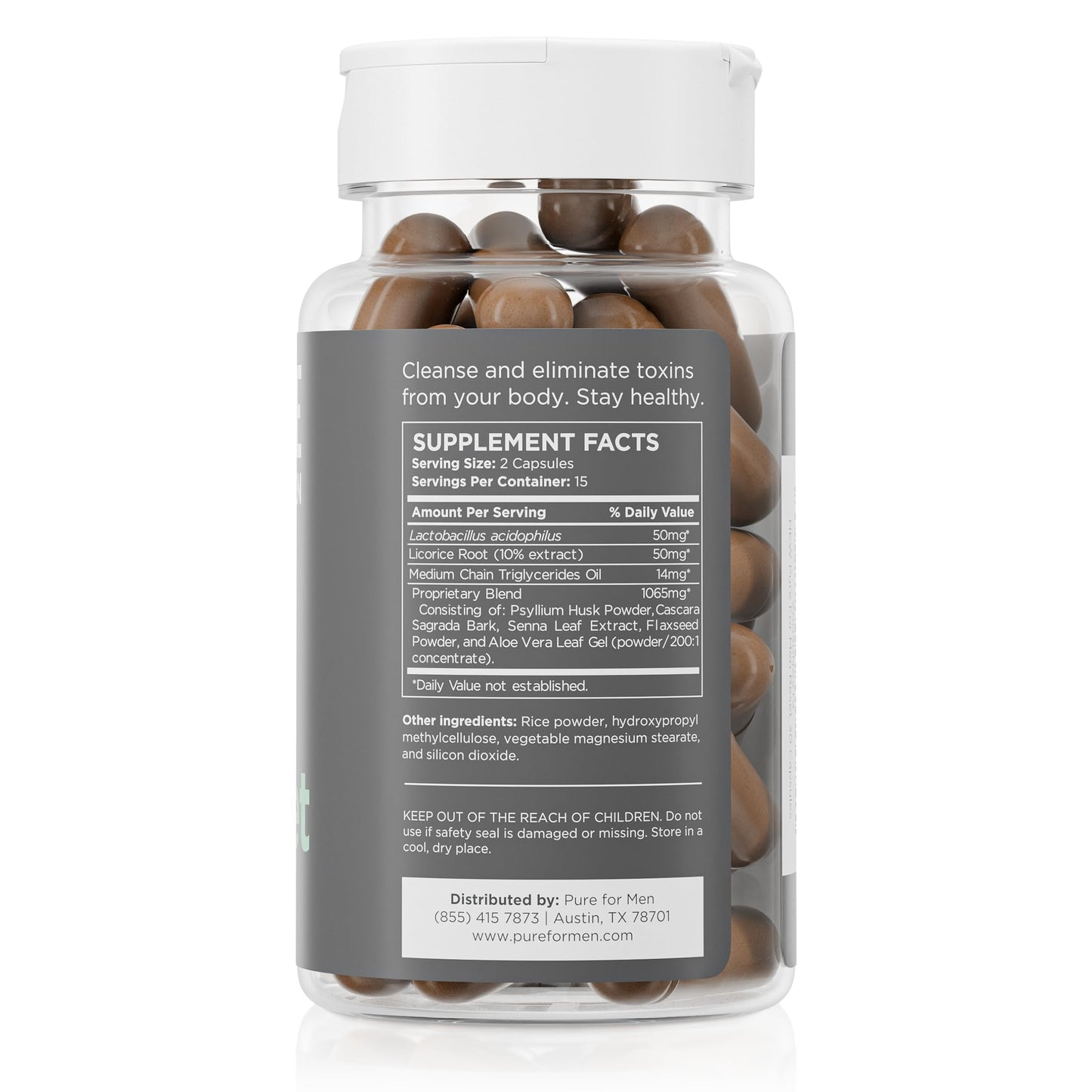 Pure for Men Detox Supplement Reset Capsule 30 Capsules