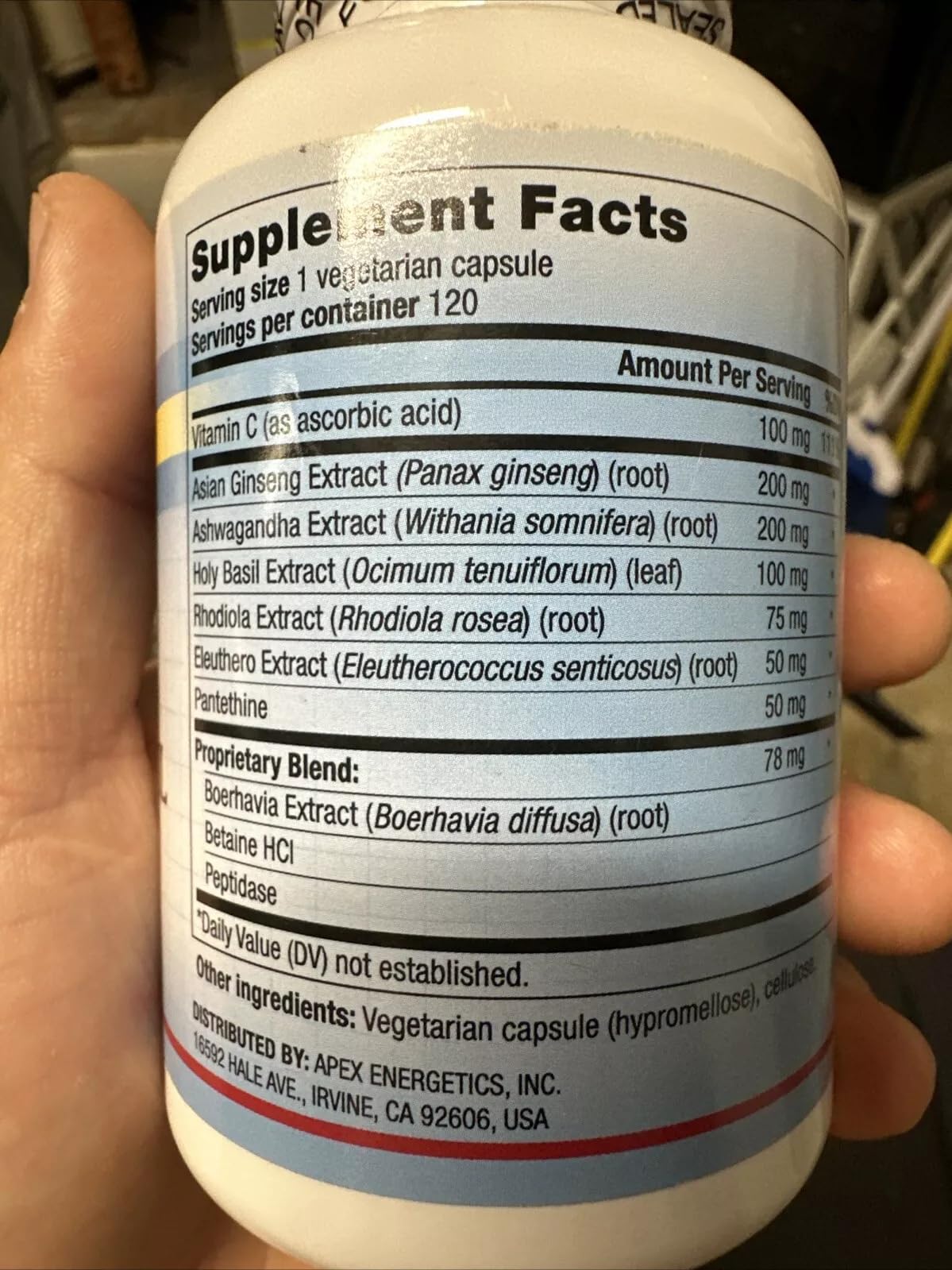 Apex Energetics Adapto-Crine XL (K-124) 120 Capsules