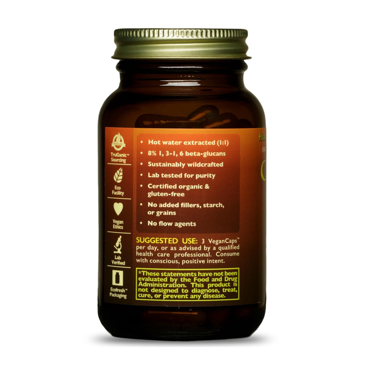 HEALTHFORCE SUPERFOODS Integrity Extracts Chaga Capsules 90 Count