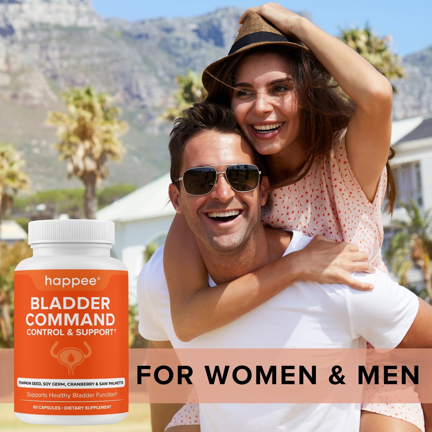 Happee Overactive Bladder Control Supplement for Women & Men Capsules 90 Count
