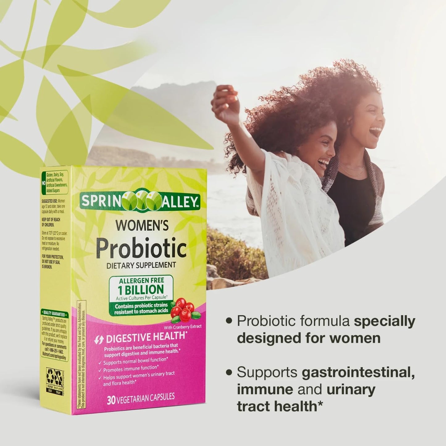 Generic Probiotics for Women Capsules, 1 Billion CFUs, 30 Count