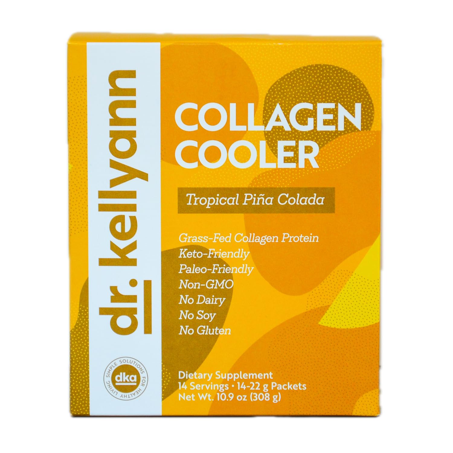 Dr. Kellyann Collagen Cooler Tropical Pina Colada Powder, 10.9 oz
