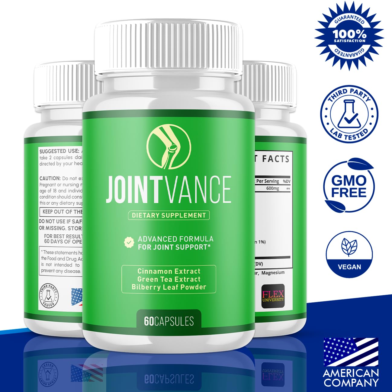 Flex University JointVance Capsules, 120 Capsules