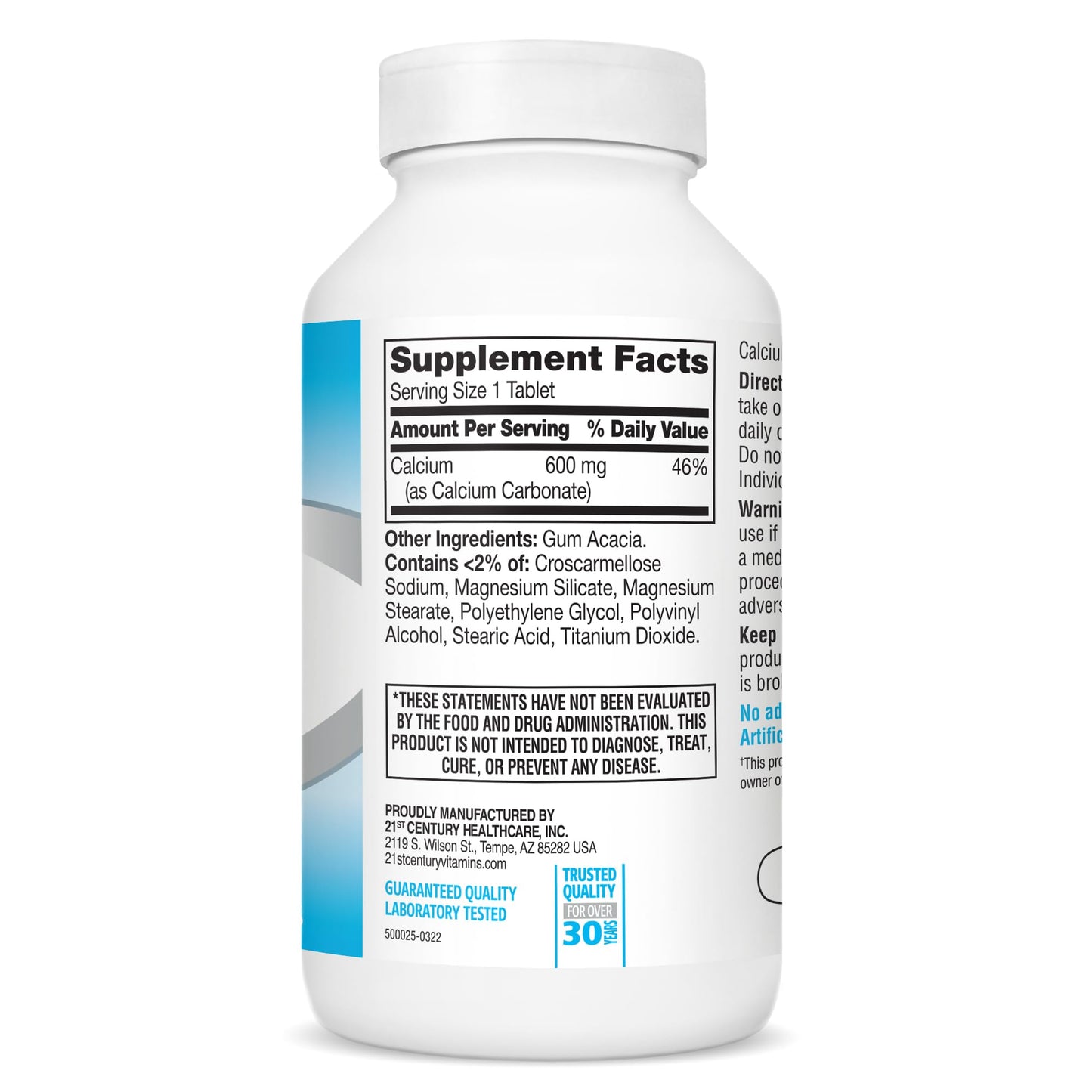 SMART MONKEY TECHNOLOGIES Calcium 600 mg Supplement Tablets, 400 Count