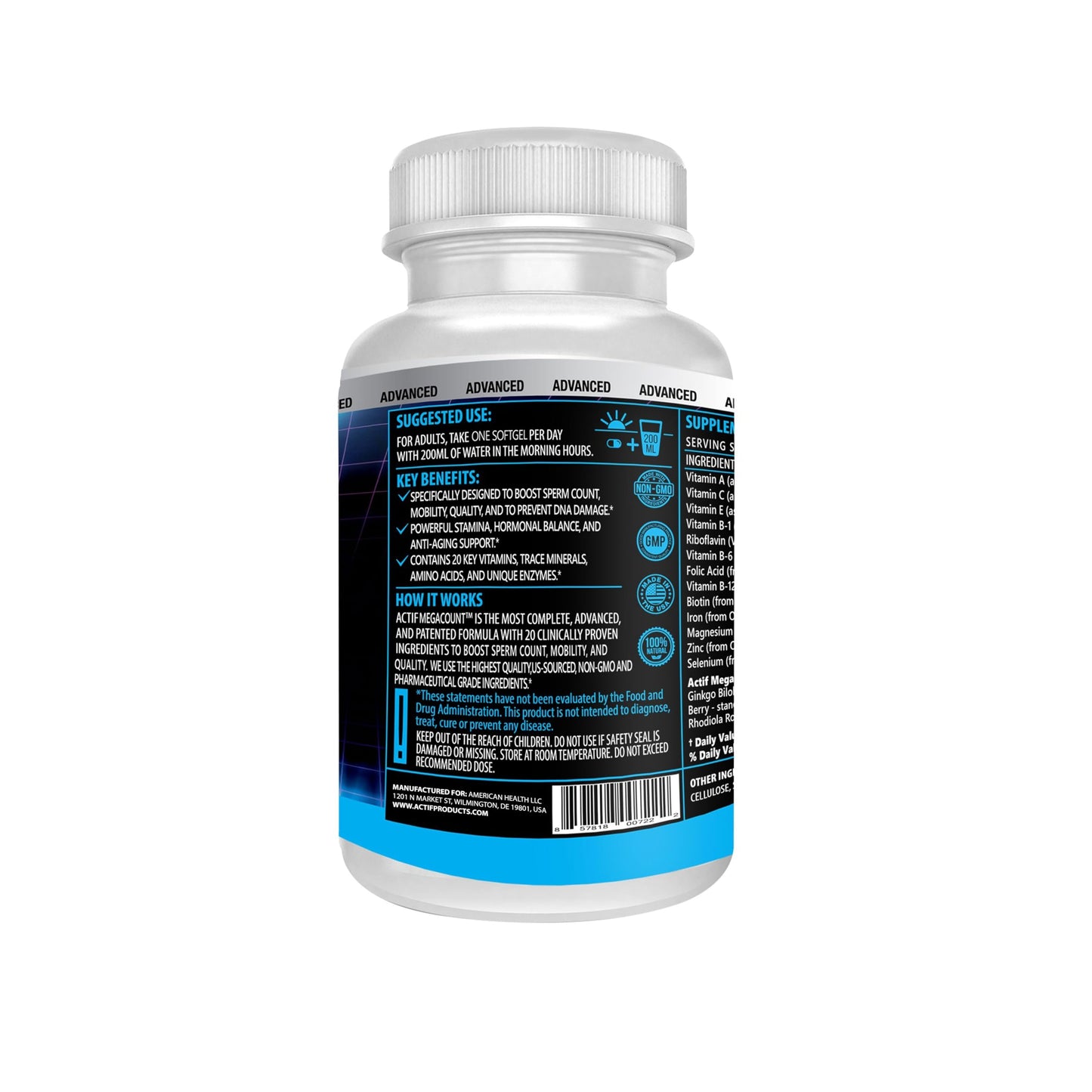 ACTIF MegaCount for Men Softgel 90 Count