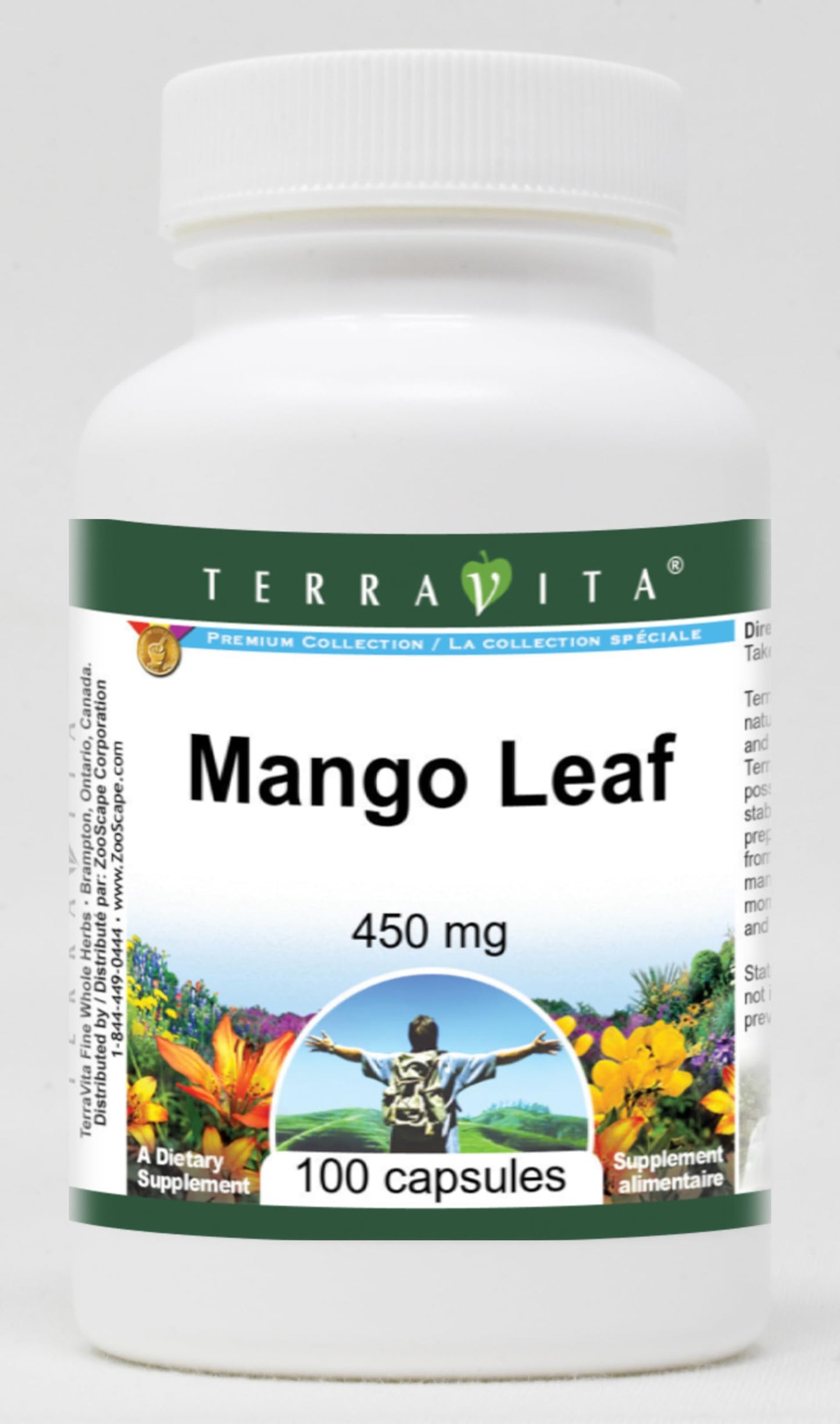 Terravita Mango Leaf 450 mg Capsules, 300 Count