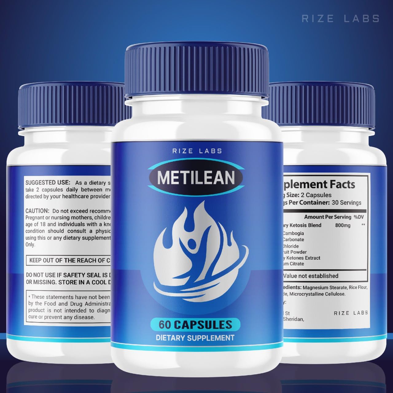 Rize Labs Metilean Weight Loss Supplement Capsule, 60 Count
